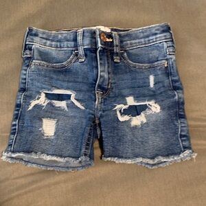 abercrombie kids Distressed Blue Denim Shorts